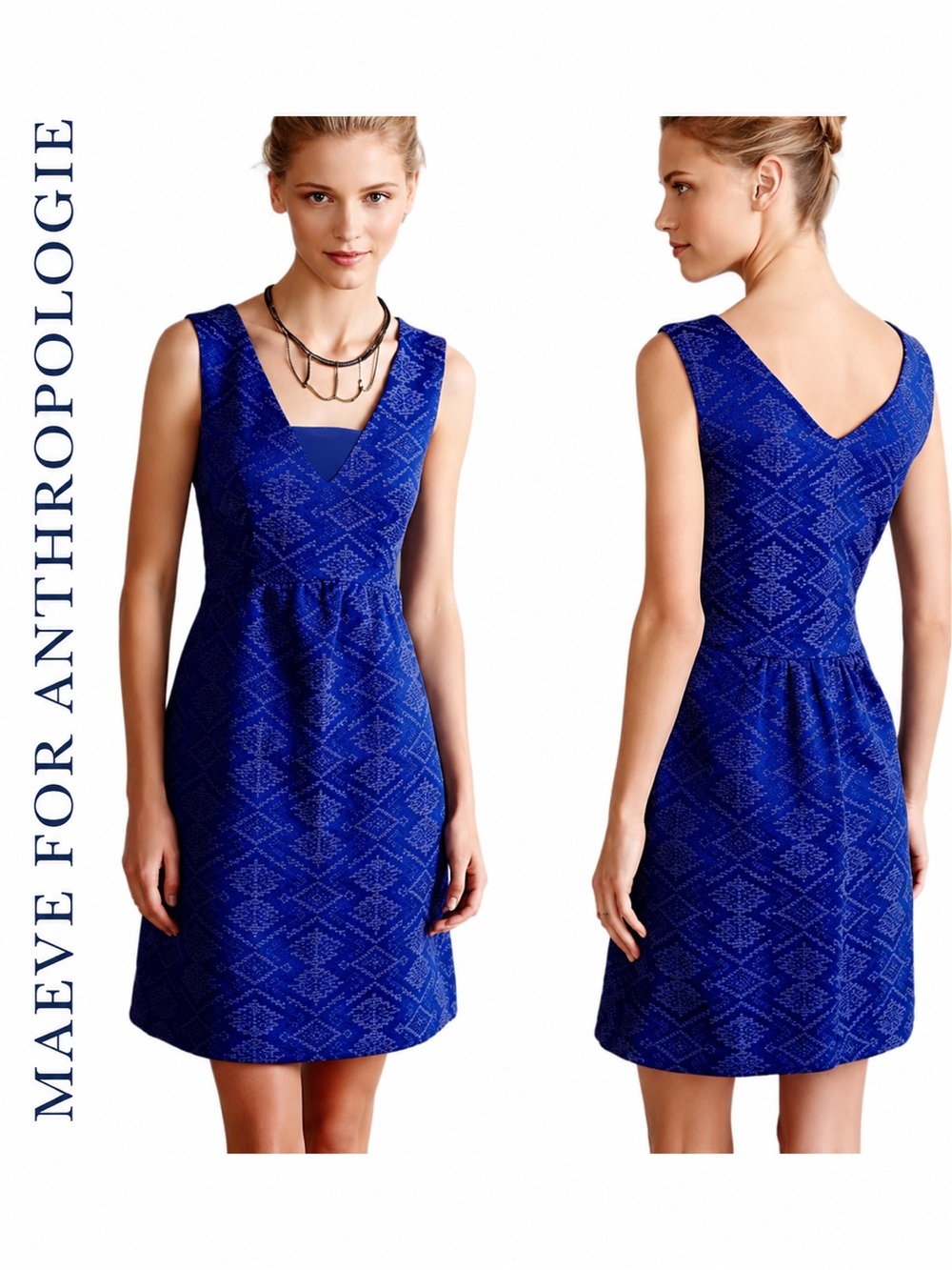 Maeve for Anthropologie Averie Aztec Jacquard Dress.